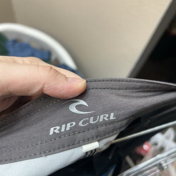 RIP CURL Men's Size 36 Swim Trunks Surf Black Blue Board Shorts Beach - Picture 5 of 6